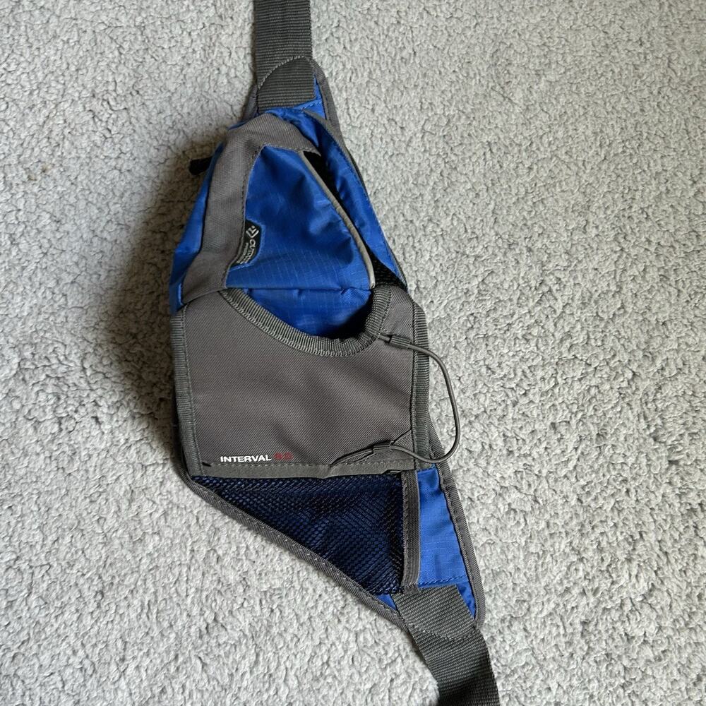Outdoor Poducts belt bag with Water Bottle / Fanny Pack Blue/Grey Camping - Picture 9 of 15